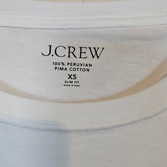 J Crew 100% Peruvian Pima Cotton Crew Neck T-shirt Slim Fit Women's Size XS - Picture 4 of 9